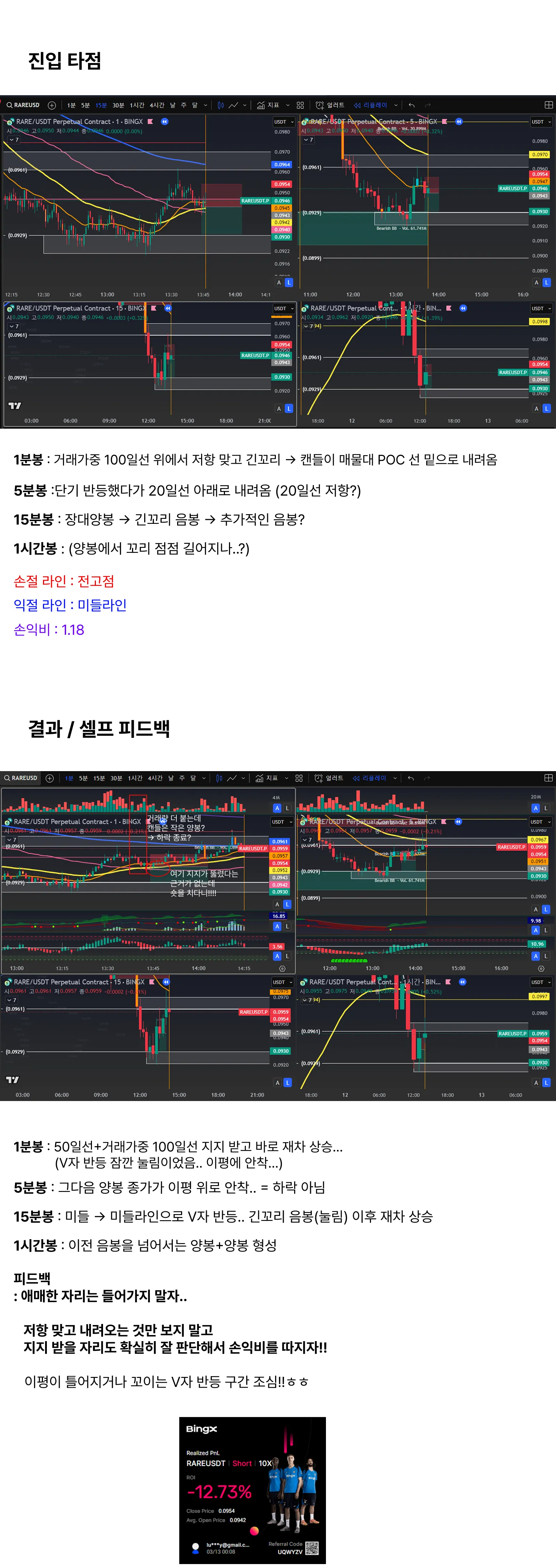 3월 12일 실전매매 #2 - RARE