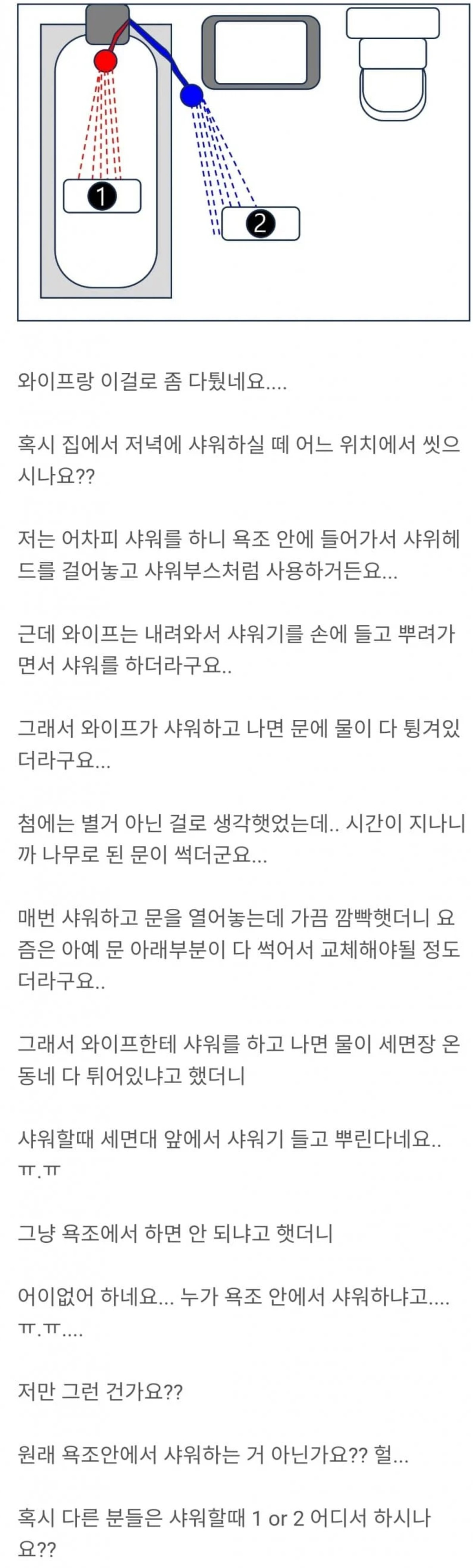 [네이트판] 현재 논란중인 샤워하는 위치 | 인스티즈