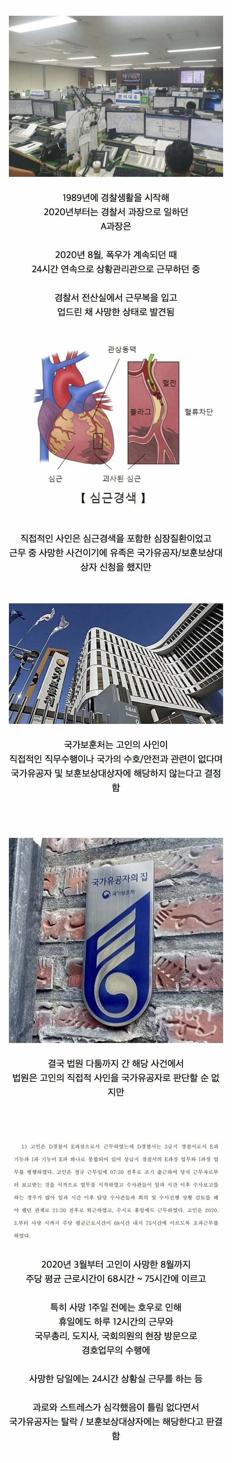 공무원이 과로로 순직해도 국가유공자가 아닌 나라 | 인스티즈